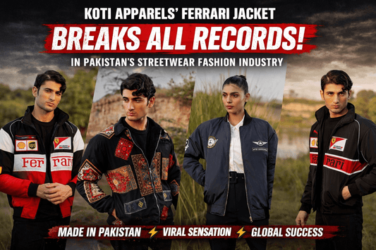 Koti Apparels Viral Ferrari Jacket Breaks All Records in Pakistan’s Streetwear Fashion Industry