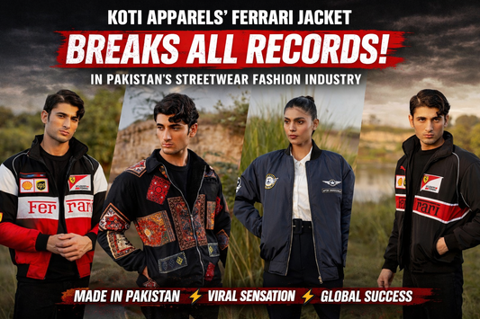 Koti Apparels Viral Ferrari Jacket Breaks All Records in Pakistan’s Streetwear Fashion Industry