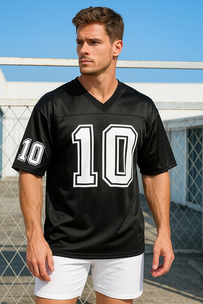 No. 10 Drop Shoulder Unisex Sports T-Shirt