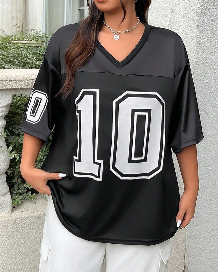 No. 10 Drop Shoulder Unisex Sports T-Shirt