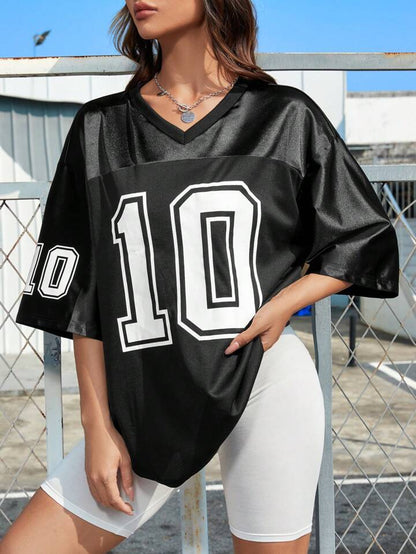No. 10 Drop Shoulder Unisex Sports T-Shirt