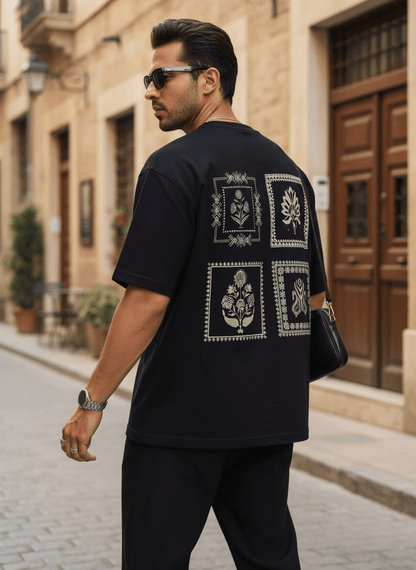 Hand Printed Floral T-Shirt