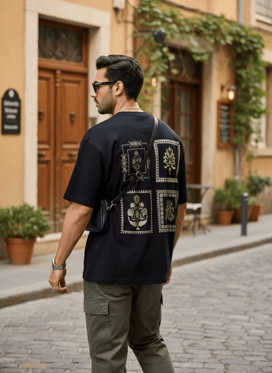 Hand Printed Floral T-Shirt