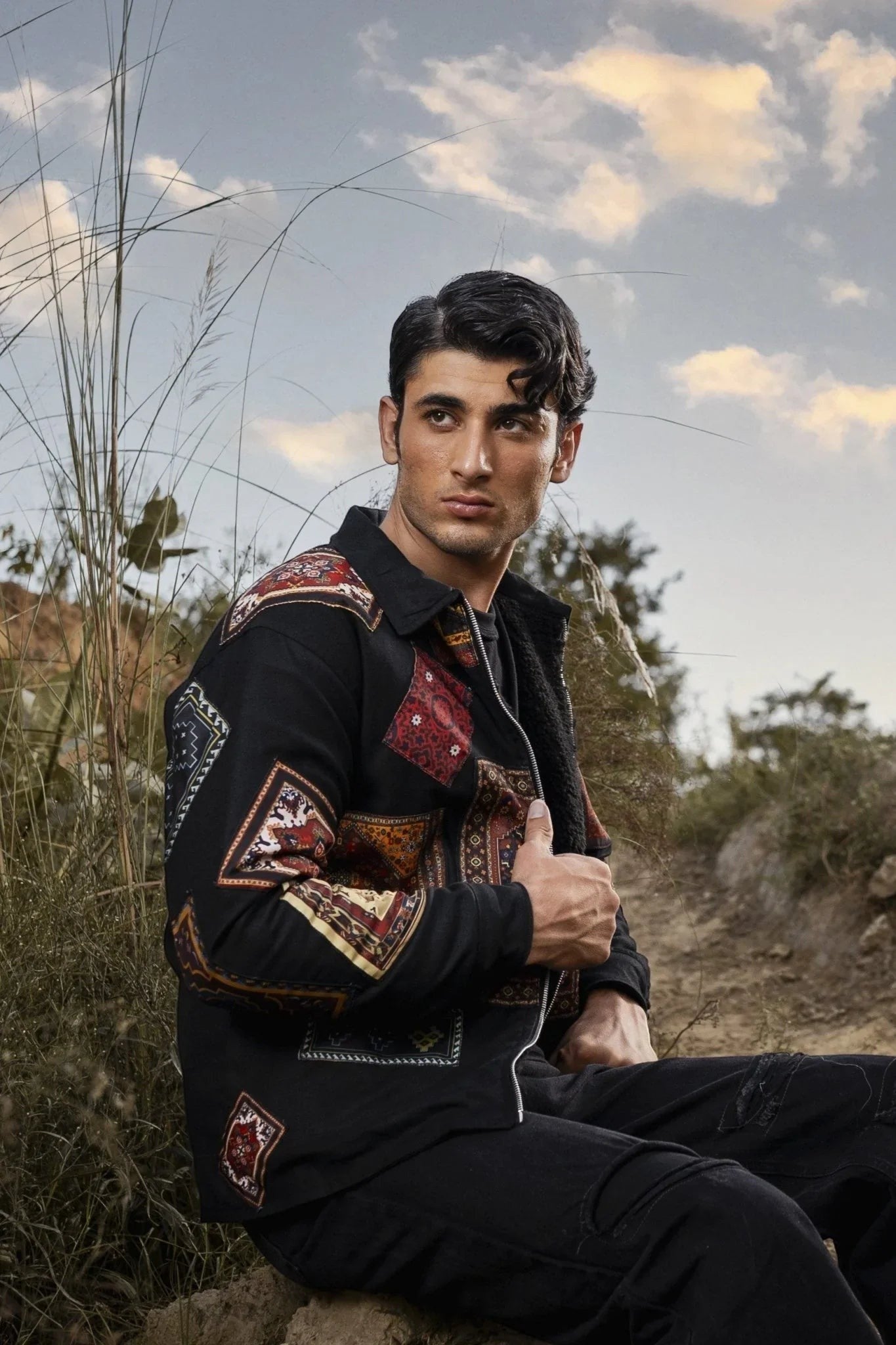 Retro Multicolour Patchwork Jacket | Koti Apparels
