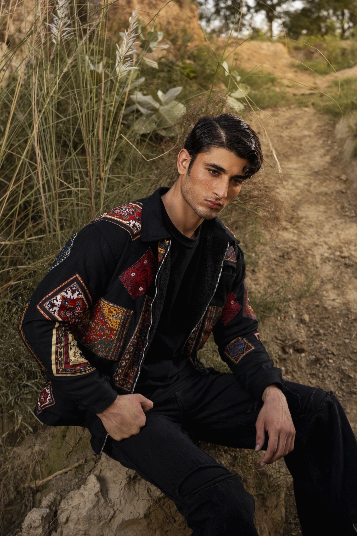 Vintage Multicolour Patchwork Jacket, Unisex Winter Jacket - Koti Apparels